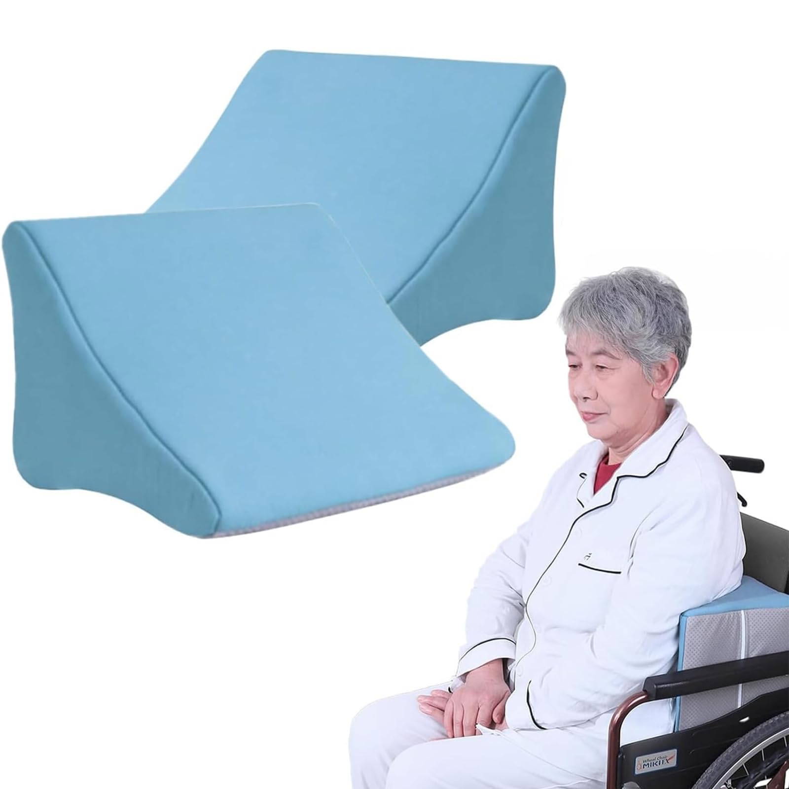 Cojín de apoyo lateral para silla de ruedas, cojín de cuña para respaldo de silla de ruedas, soporte lateral preciso, cómodo y transpirable, para personas con pérdida de control unilateral del