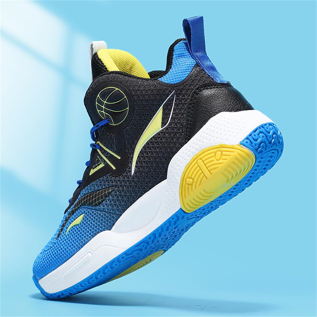 Basketballschuhe Jungen Turnschuhe Kinder Sneaker High Top Outdoor Sportschuhe Anti Skid Atmungsaktive Basketballschuhe für Mädchen, 37EU