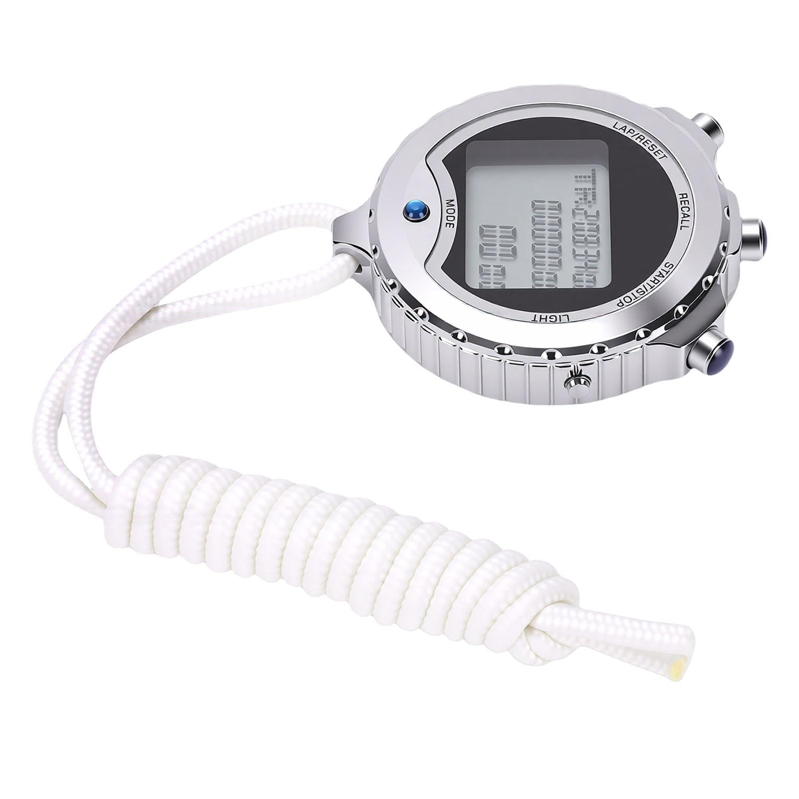 Cryfokt Cronometro Sportivo, Cronometro Sportivo con Precisione di 0,01 Secondi e Portata di 10 Ore, Timer da Palestra con Memoria di 30 Giri per Allenamenti per Allenatori, Nuoto, Allenamento, Aula