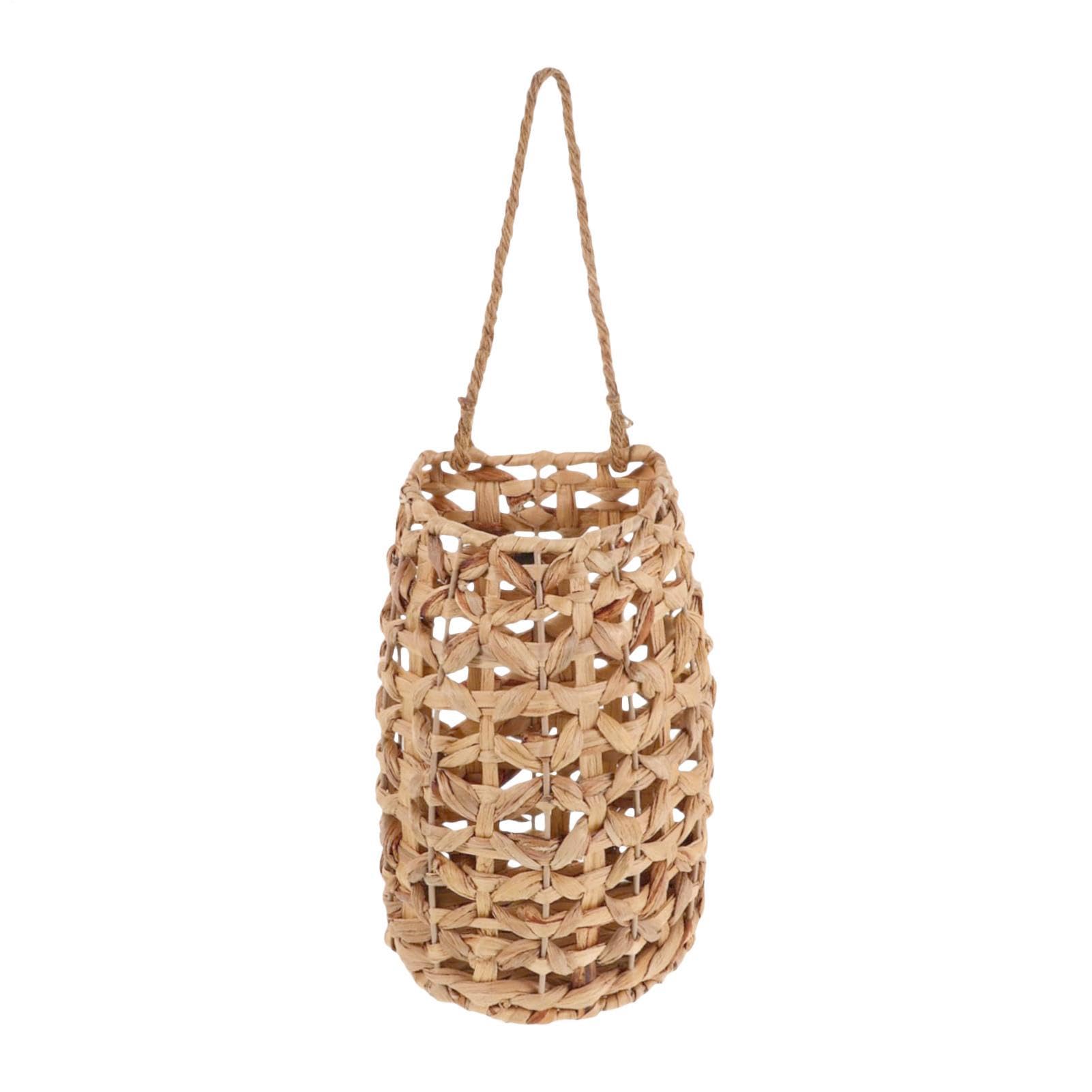 Cesta de jacinto de agua artesanal para decoración de interiores
