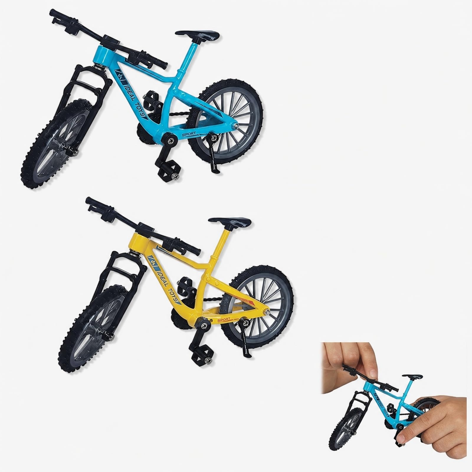 2 Piezas Finger BMX - Finger Bicicleta - Mini Bicicleta - Ideal para Amantes del Modelismo，Regalos De DevolucióN De Boda para NiñOs, Accesorios De FotografíA