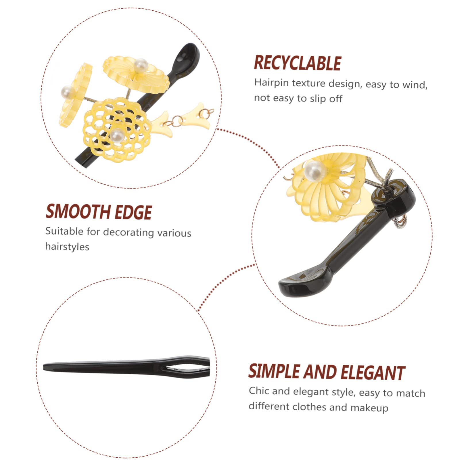 DOITOOL 5stücke Chinesische Haarnadeln Mit Quasten Elegante Haarstäbchen Für Frauen Für Hochzeiten Alltag Und Besondere Anlässe Handgefertigte Accessoires Für Mittellanges Bis Langes