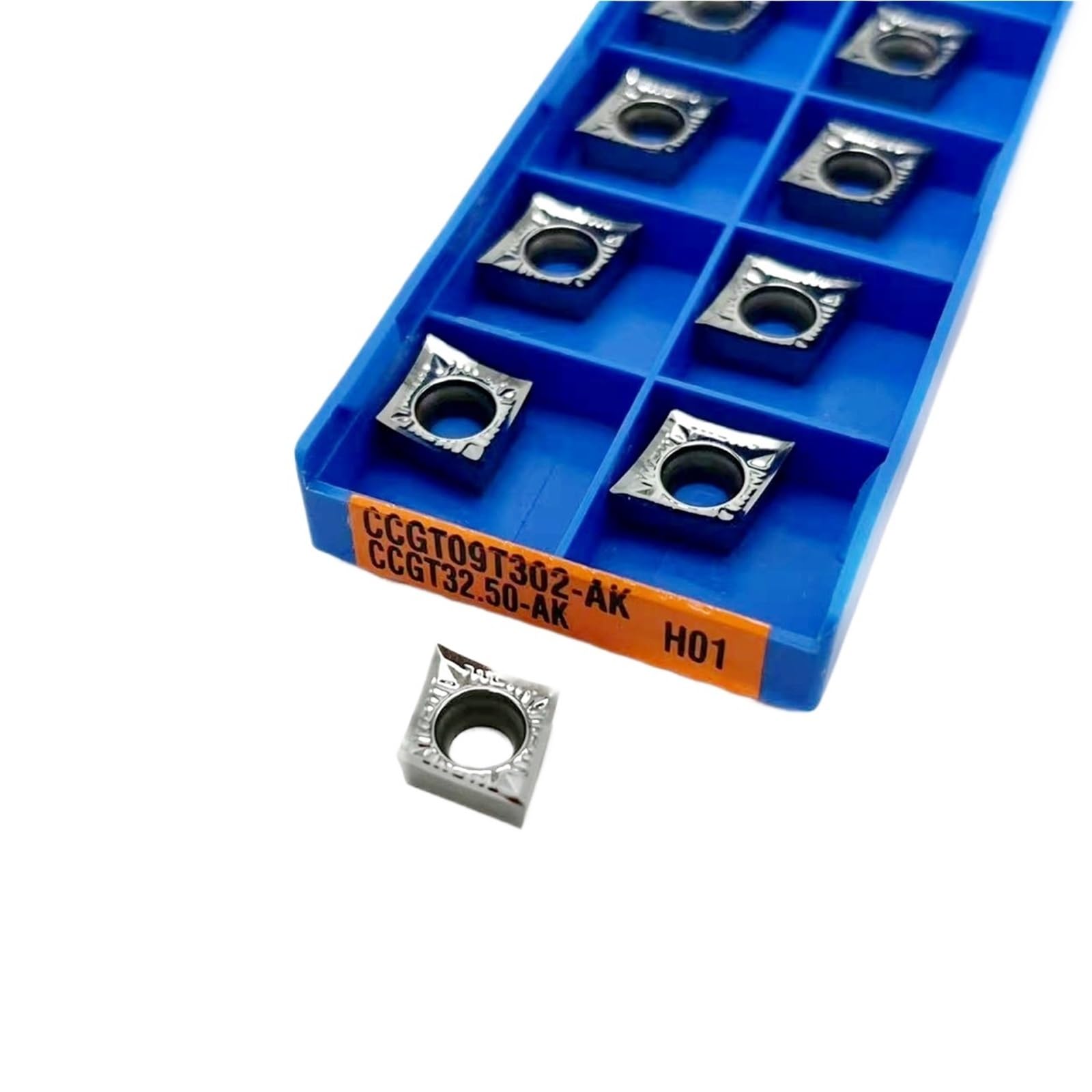 Herramienta De Torneado Corte Interno CNC Indexable Inserción Carburo Aluminio 10 Piezas(CCGT09T302 AK H01)