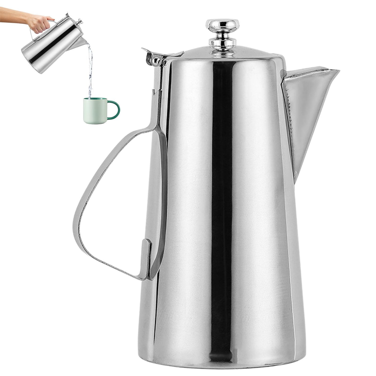 Pot à café en acier inoxydable carafe à boisson bouilloire d'eau froide pour maison bar hôtel