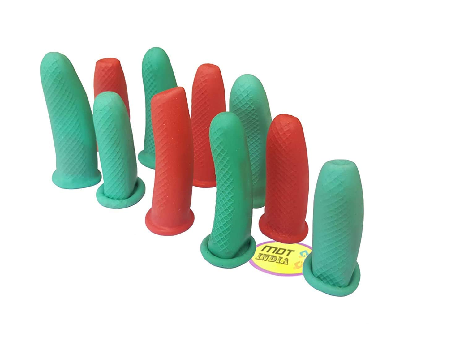 MDT India Reusable Rubber Latex Gripped Finger Caps Guard for Kitchen