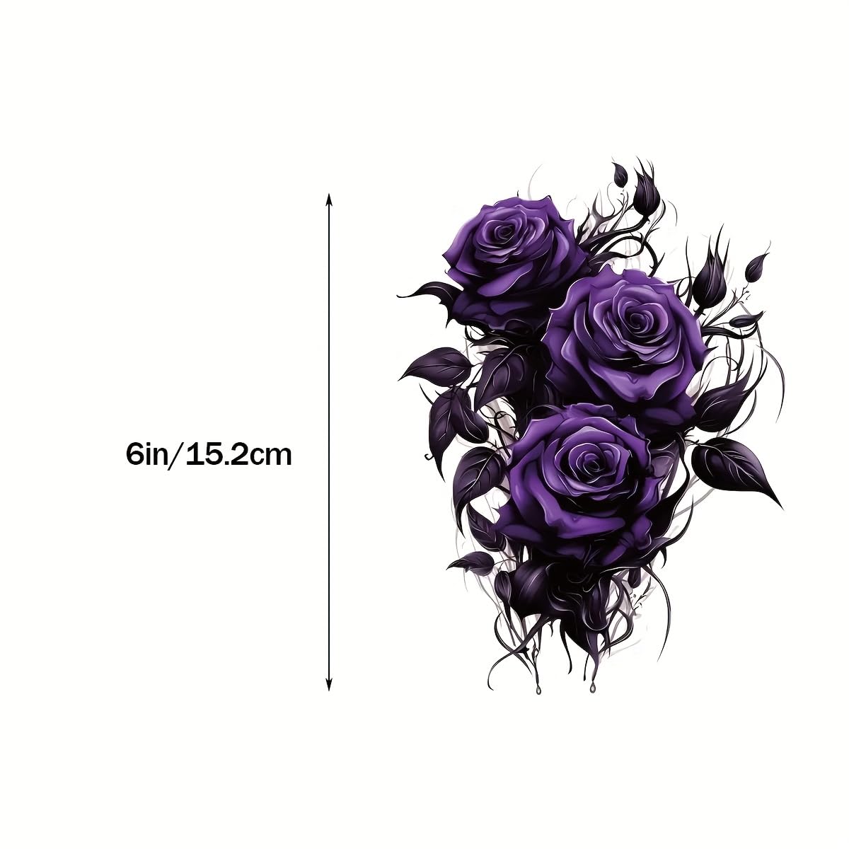 SLGIFT Purple Flowers Vinyl Decal, Contemporary Style, 15.24cm, Waterproof Car Sticker for Laptop, Bottle, Truck, Phone, Motorcycle, Window, Wall