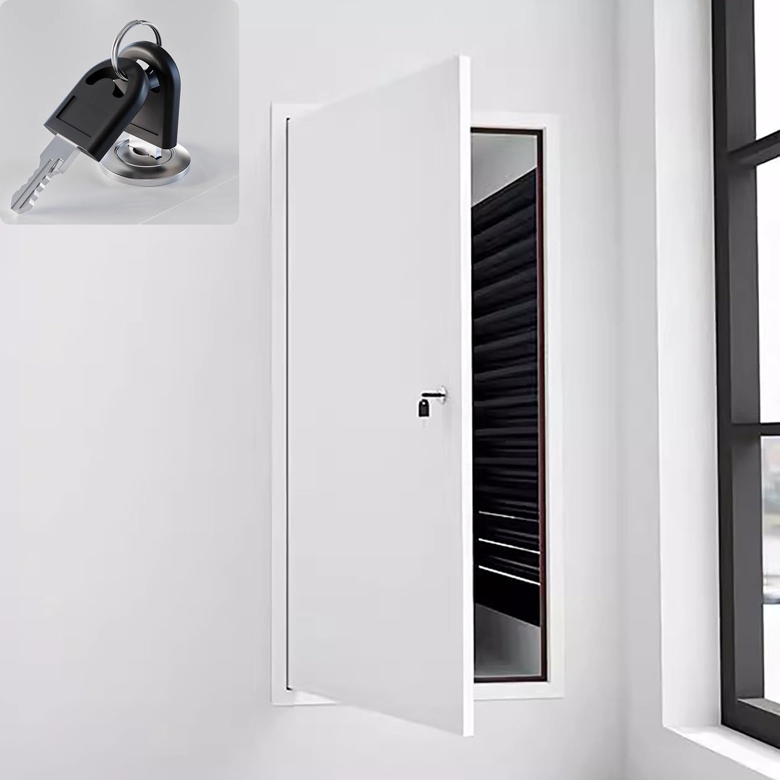 OIFAODAO Stainless steel access door， Lockable Drywall Access Door for Plumbing/Water Valve, Ideal for Bathroom/Outdoor Kitchen(55x60cm(22x24in))