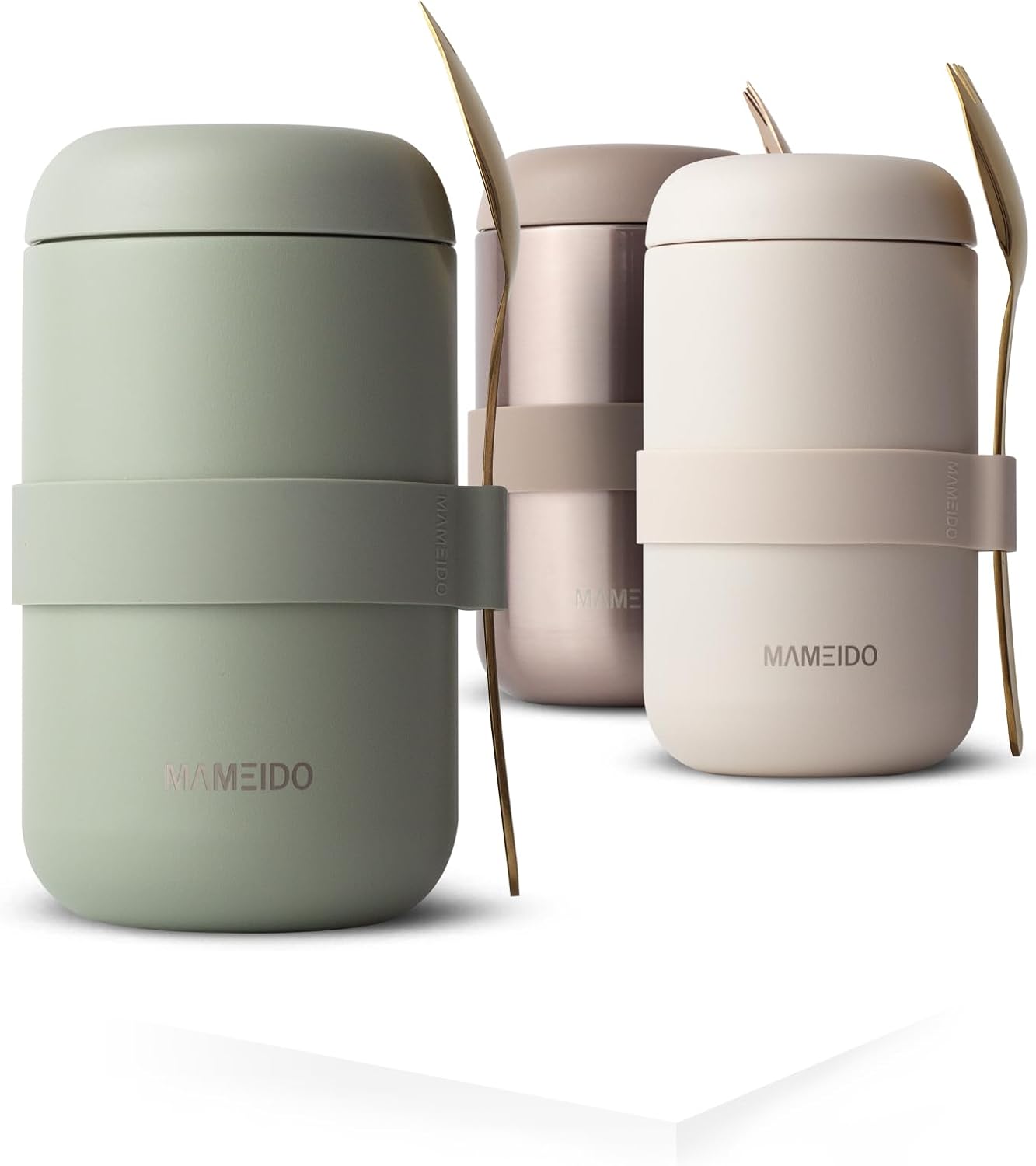 MAMEIDO Food Flask 500ml, Food Thermos to go Stainless Steel, Soup