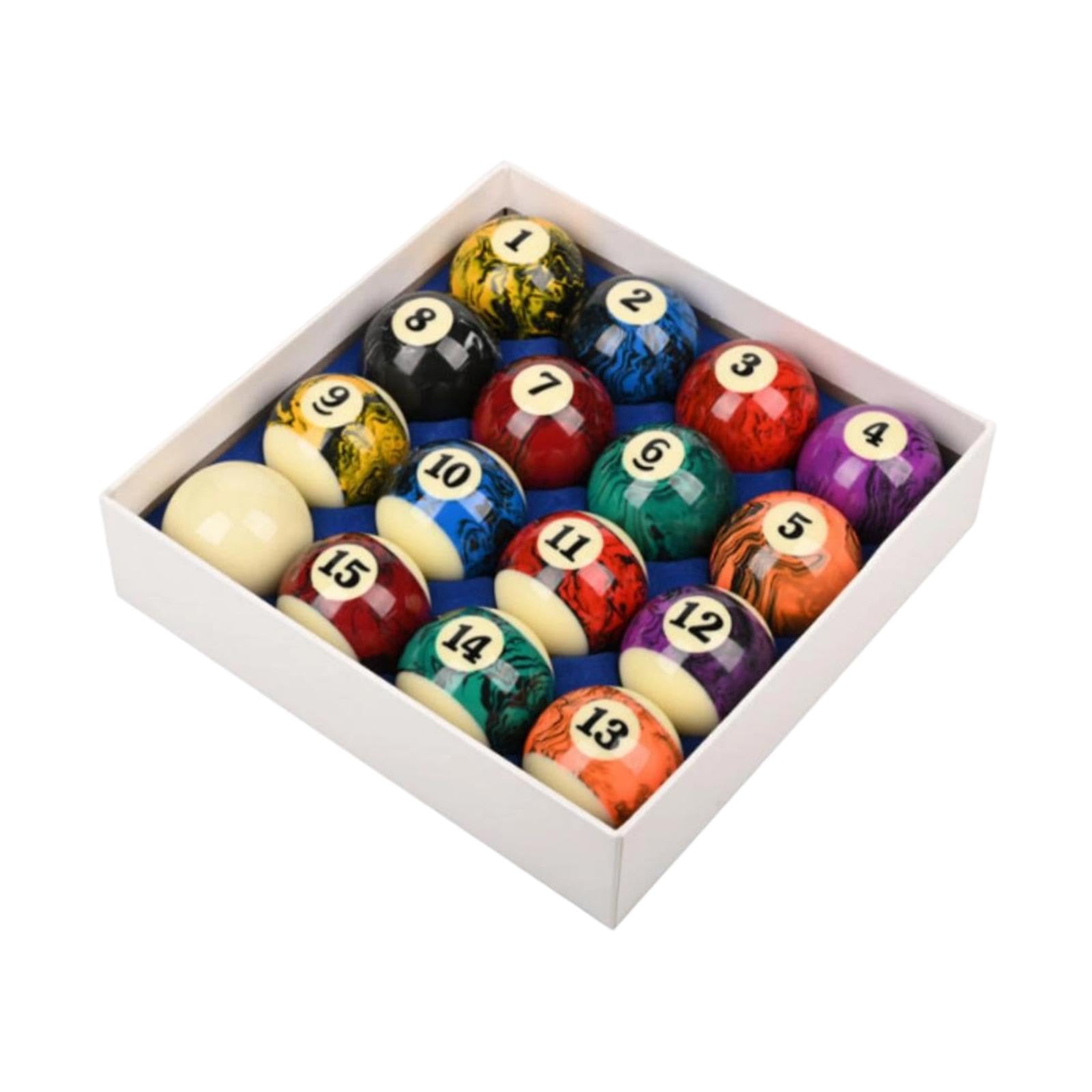 Amagogo 16-teiliges Billardkugel-Set (2,25 Zoll) – Professionelles Billardzubehör für, Freizeit, Sport und Turniere