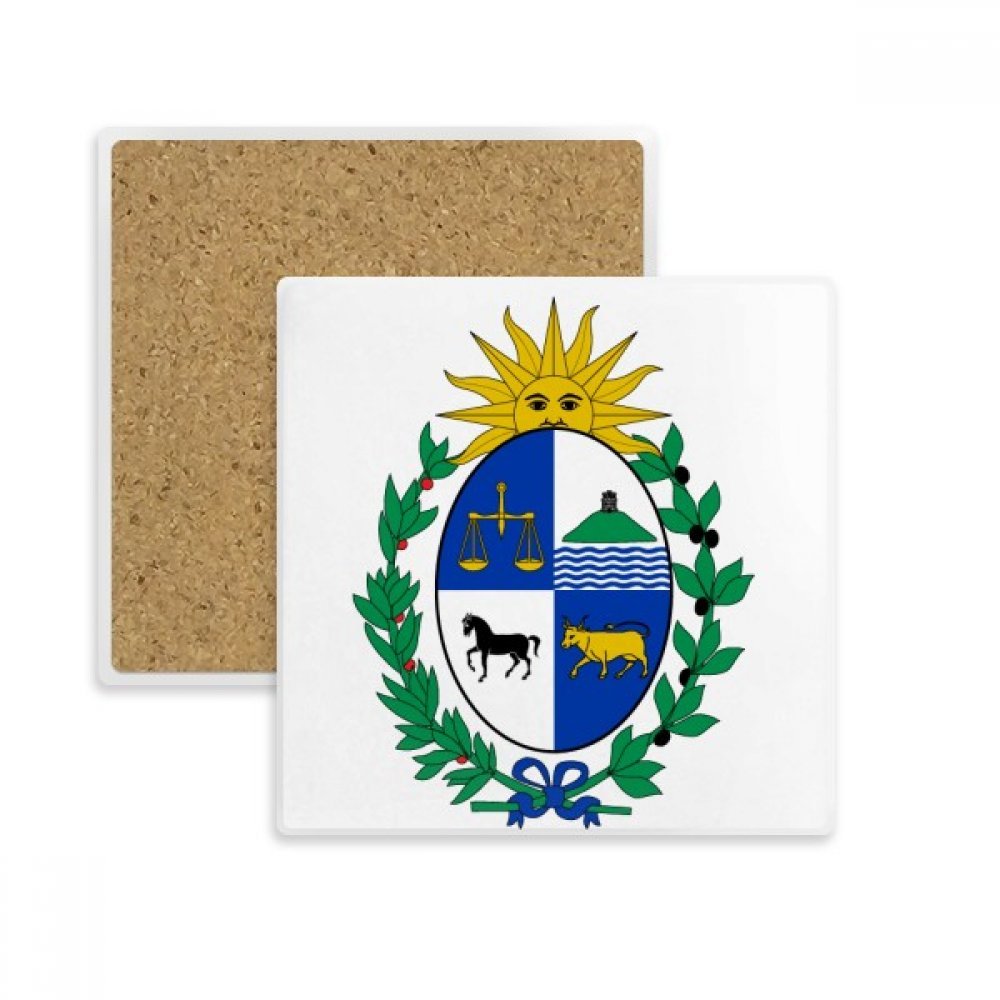 Gobelet et tasse coaster Uruguay en pierre naturelle absorbante haute finition
