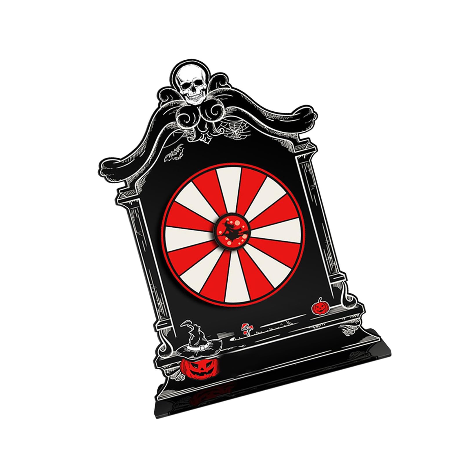 Hsioluted Effective Halloween Rotating Wheel Sturdy Acrylic Rotating Wheel Decors for Customizable Holiday Prize Game Halloween Party Supplies