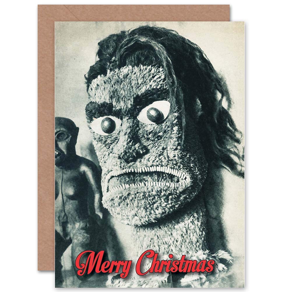 Wee Blue Coo CARD ALTERNATIVE CHRISTMAS XMAS CREEPY SOUTH SEA MASK