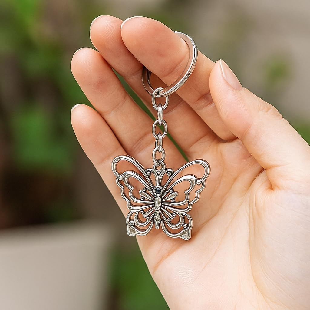 Butterfly Keychain, Bag Charms for Womens – Cute Keychains Gift for Women, Girls, Purse & Backpack Accessory - Image 5