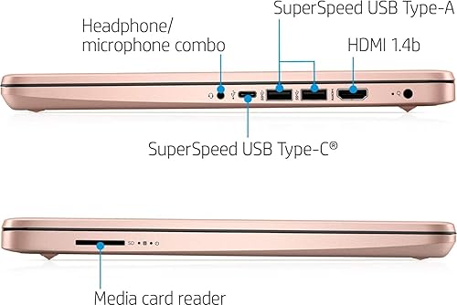 Miniatura 7 de HP Laptop ultraliviana HD de 14 pulgadas, procesador Intel Celeron de cuatro núcleos, 4 GB de RAM, 128 GB (64 GB eMMC+ 64 GB SD), Wi-Fi, hasta 11