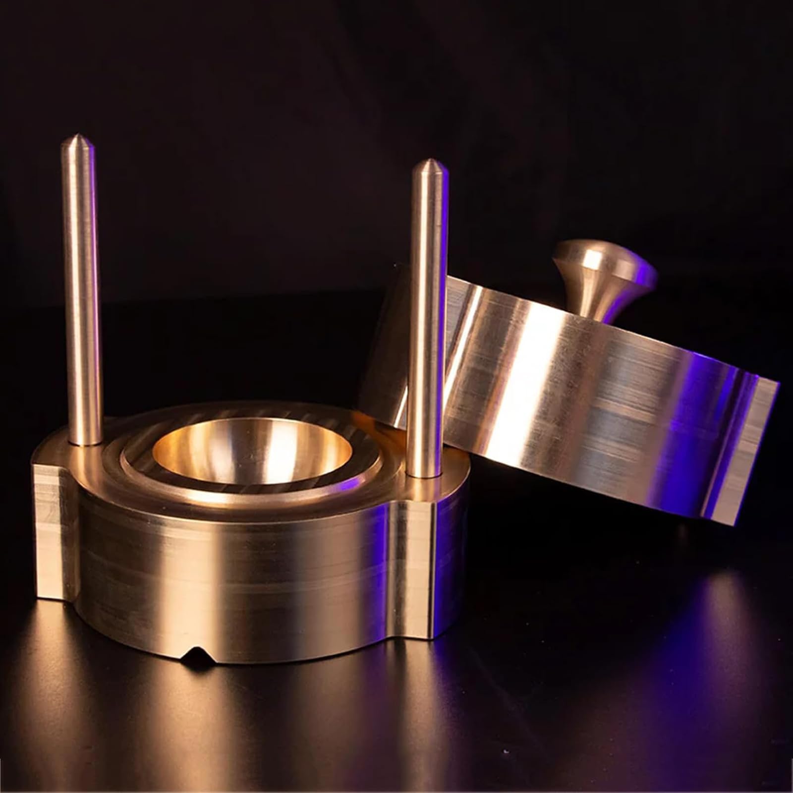 Kit de prensa de bolas de hielo, moldes de esfera de latón resistentes para whisky y cócteles, compresión rápida para esferas de hielo de 5,5 a 6,5 cm, perfecto para bares y fiestas en casa