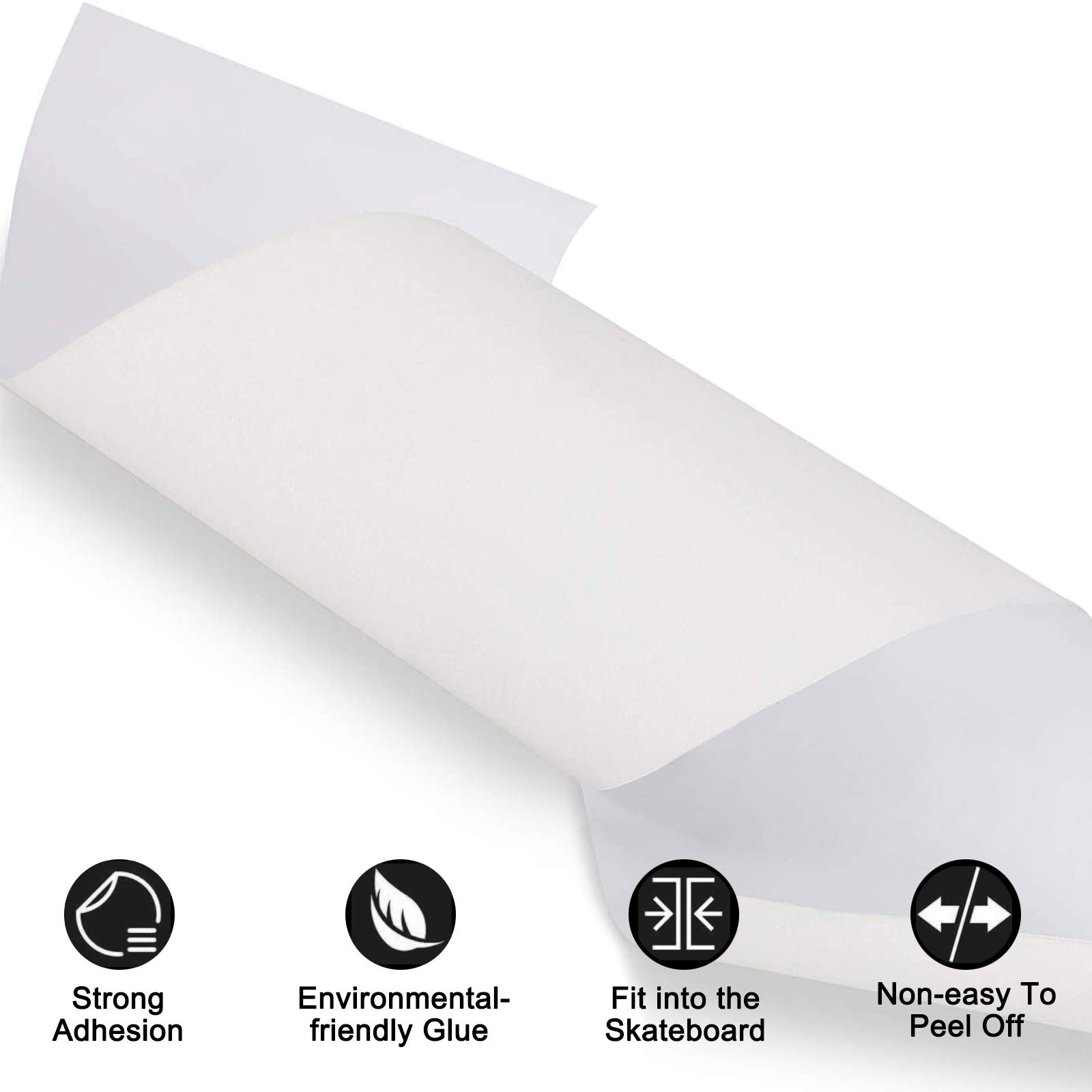 Amacoam Cinta de Agarre para Skateboard 84x23 cm Transparente Accesorio