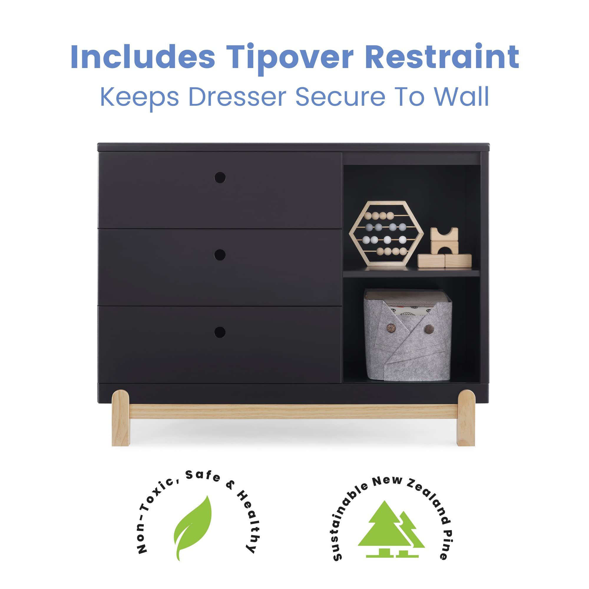 delta midnight grey dresser Amazon.com : Delta Children Poppy 3 Drawer Dresser with Cubbies, Midnight  Grey/Natural : Baby