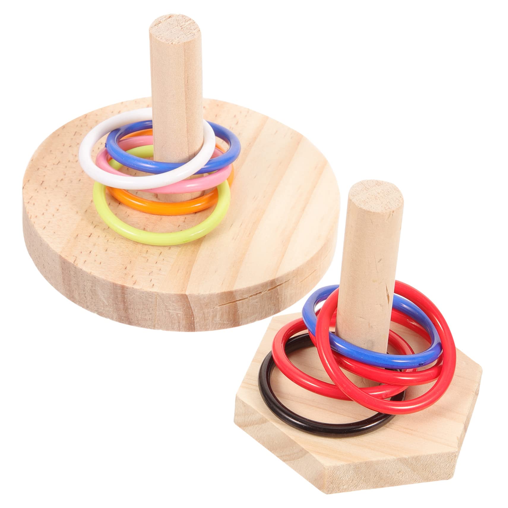 Yardwe 8sätze Papageien Trainingsspielzeug Intelligenzförderndes Interaktives Spielzeug Für Vögel Holzringe Und Sechseckige Geeignet Für Papageienarten