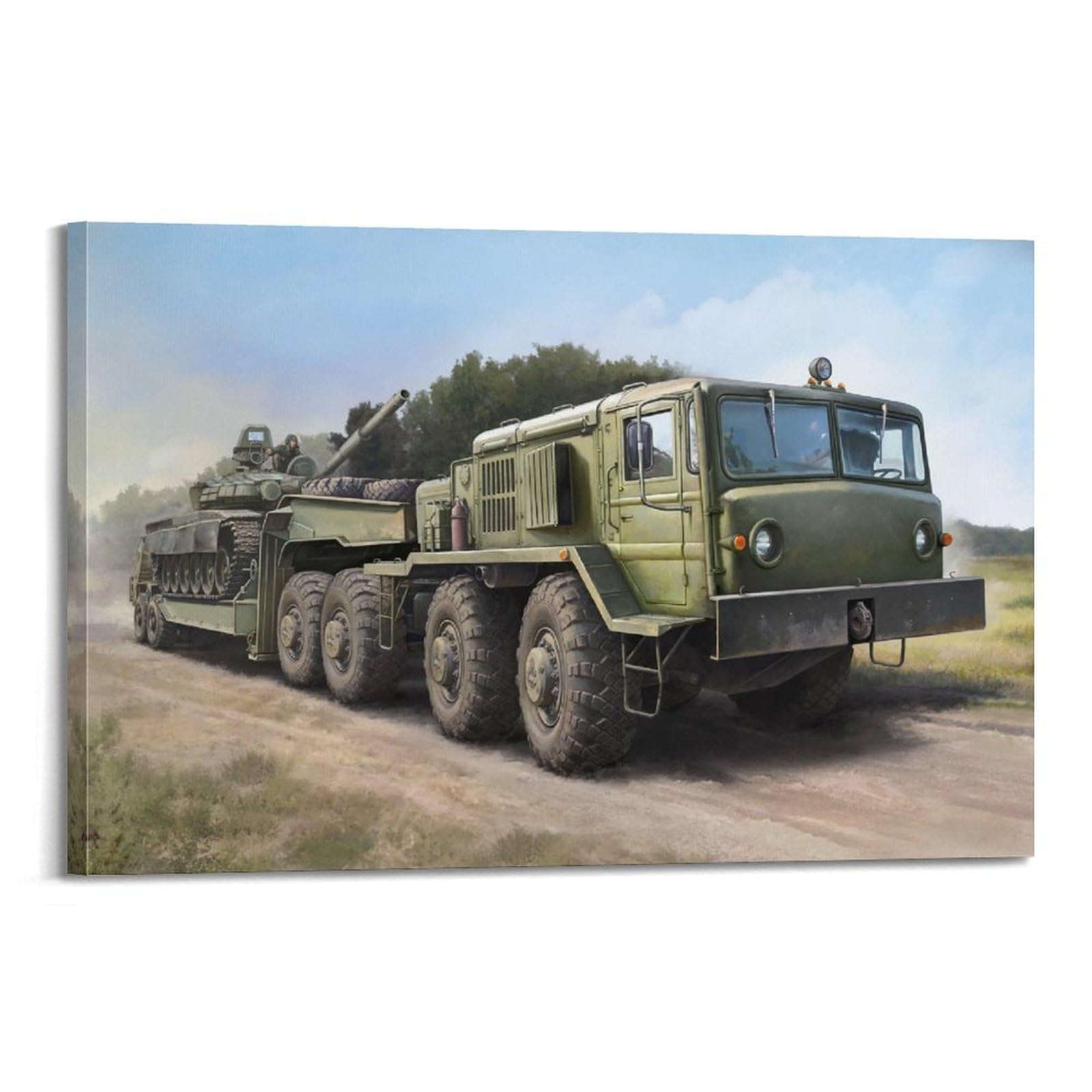 Póster de vehículo Militar MAZ-537, póster de Tractor de artillería, Pintura Decorativa, Lienzo, Carteles de Pared e imágenes artísticas, decoración Moderna para Dormitorio Familiar