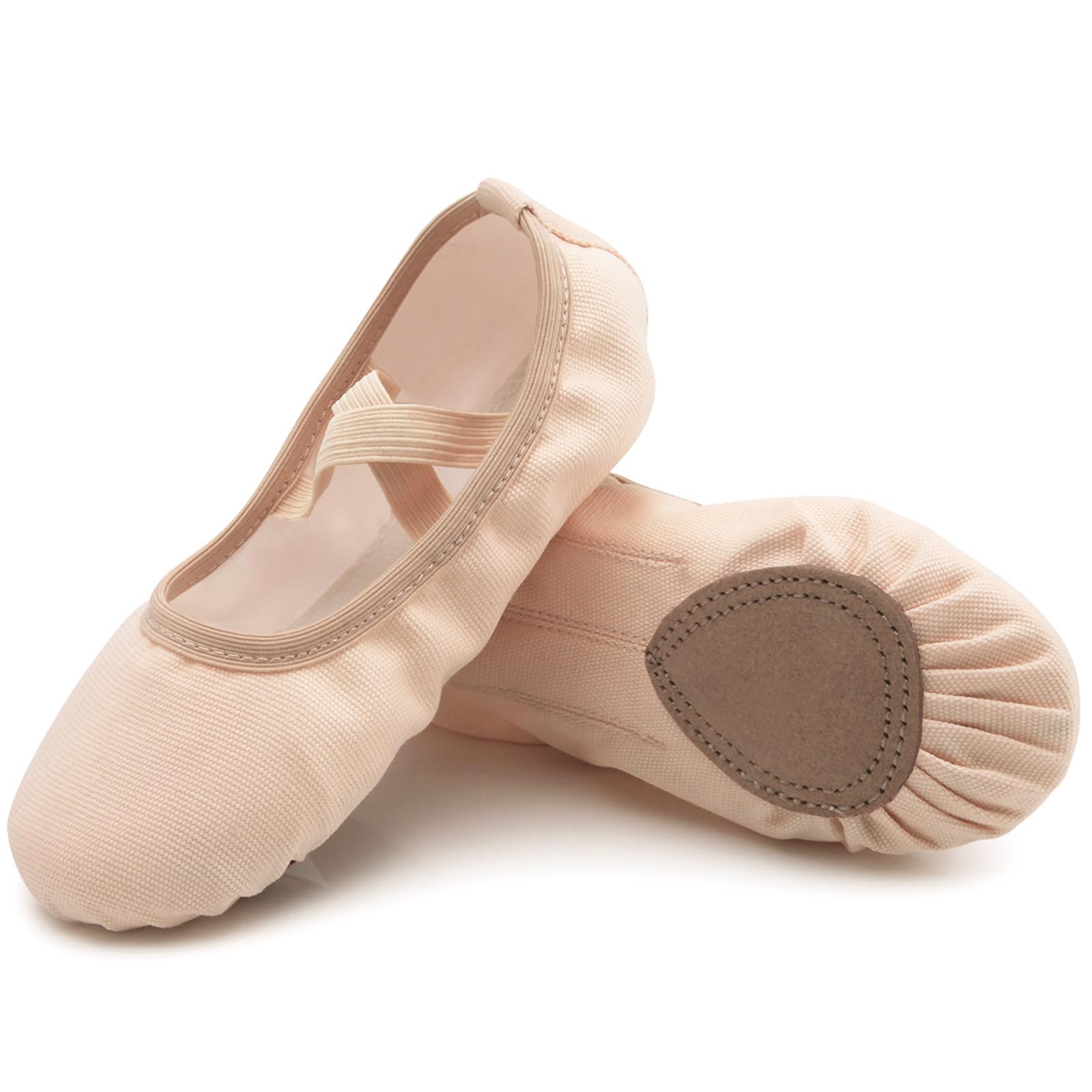 Acfoda Kinder Erwachsene Ballettschuhe Ballettschläppchen mit Geteilter Ledersohle Gr.22-44