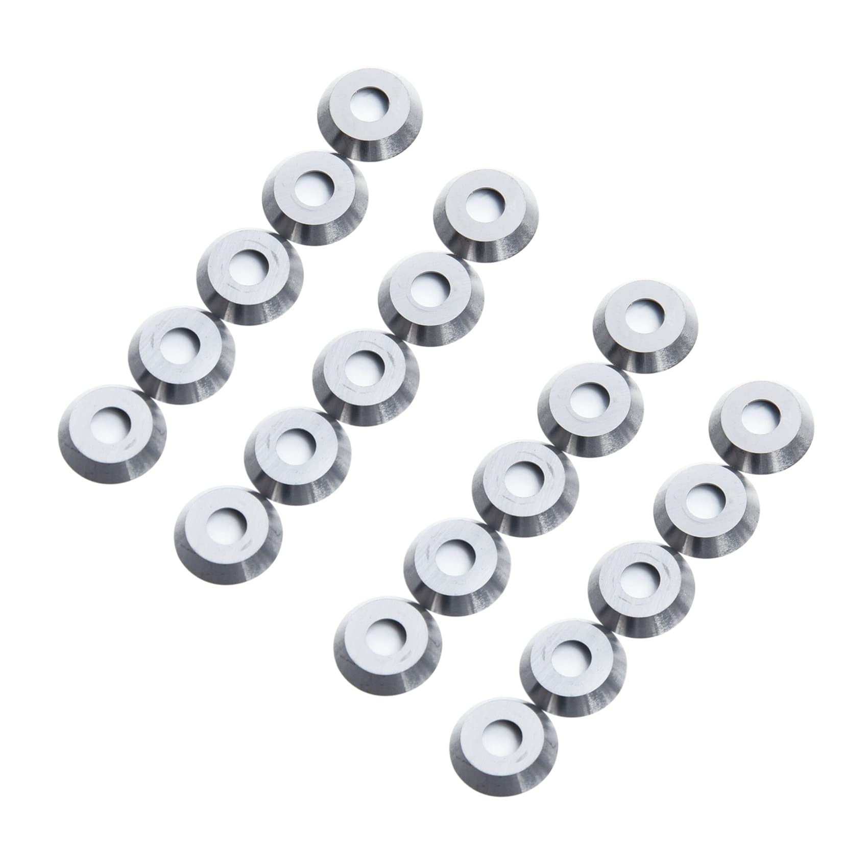 Jnchdghwa Silver 20Pcs Diameter 12Mm Round Carbide Cutter Insert Fits For Ci3 Wood Turning
