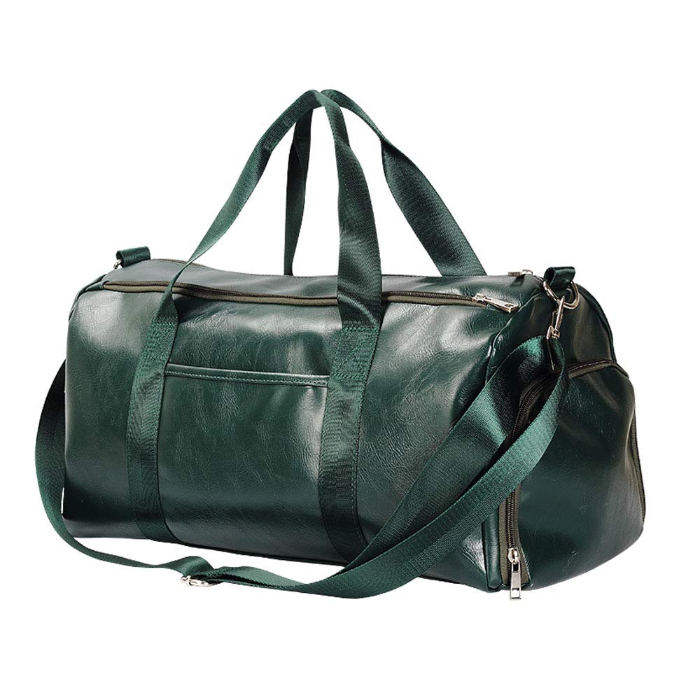 Bolsa de deporte con compartimento para zapatos, compartimento húmedo, bolsa de viaje de piel sintética, grande, impermeable, bolsa de fitness, fin de semana, para deporte, fitness, viajes,