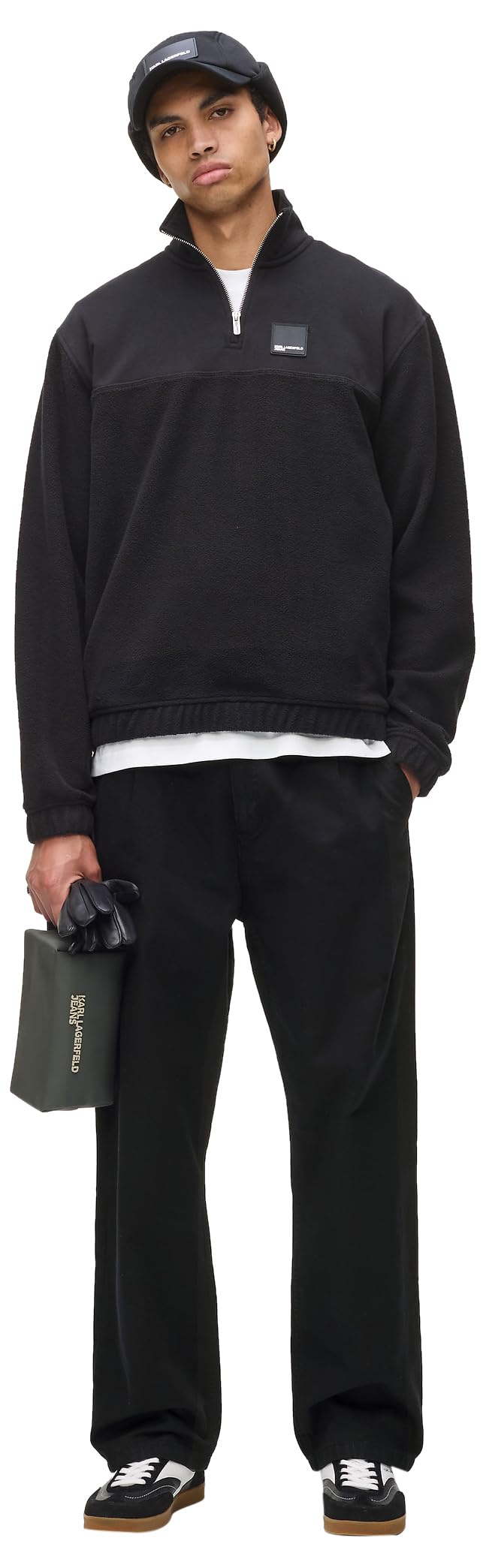 Karl Lagerfeld Jeans, Męskie, Luźne Spodnie Chino, Luźny Krój