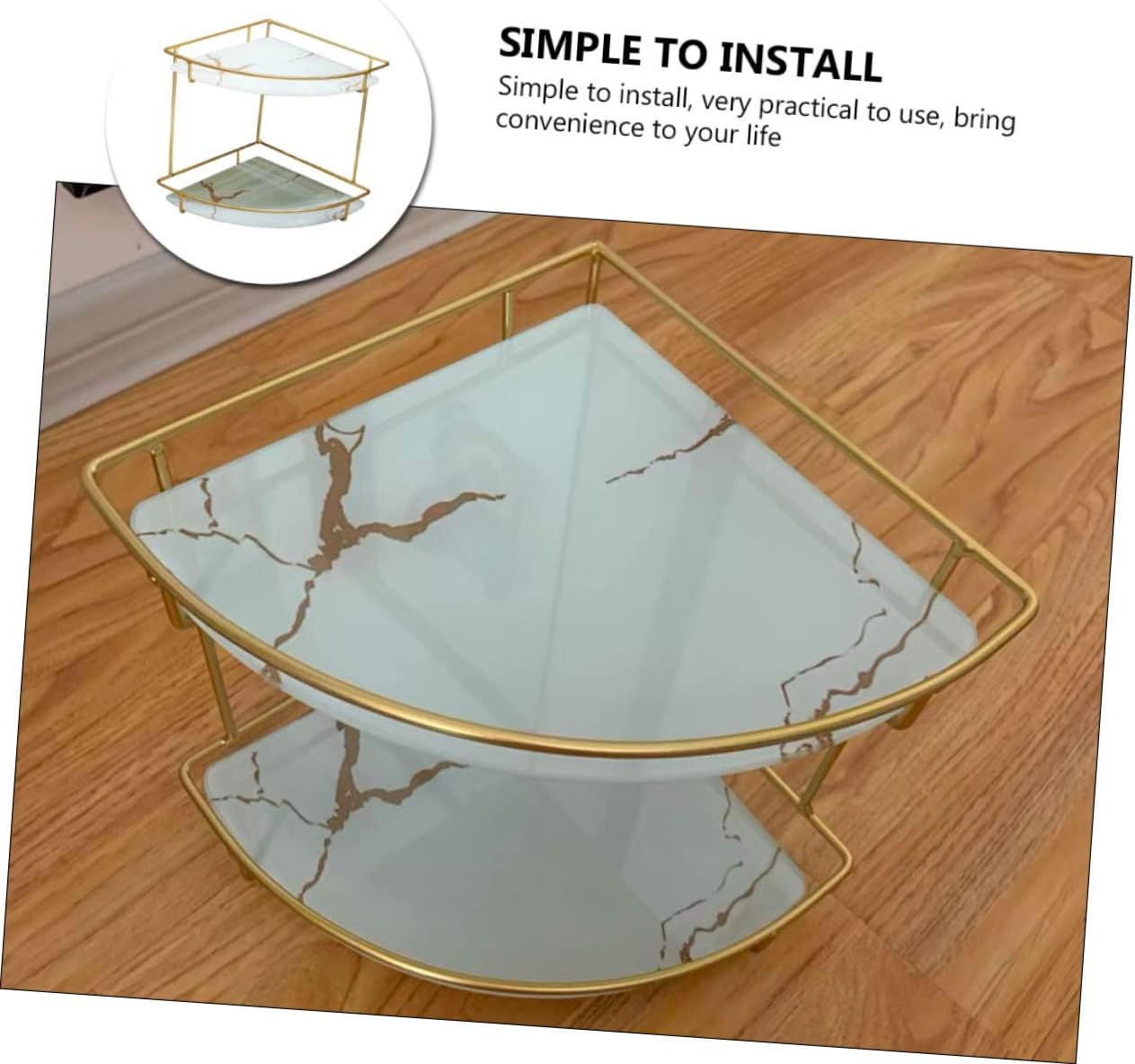 Corner Storage Rack for Bathroom and Kitchen Countertop and Skincare Organizer Shelf with Strong Bearing Capacity for Cosmetics Jewelry and Toiletries