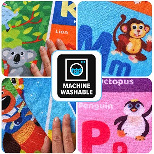 Quokka ABCPLUSHMAT Baby Play Mat For Floor - Super Soft Plush Surface Abc Playmat For Toddlers & Infants - Extra Thick (0.8Cm) Large Padded Non-Slip Nursery Rug thumb #5