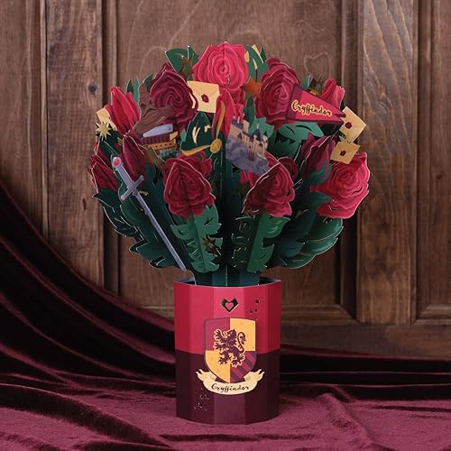 Miniatura 3 de Lovepop Ramo de flores de papel de Harry Potter para ella y él  Ramo de Gryffindor para niños, niñas, hombres y mujeres  Ramo de 10.25 pulgadas