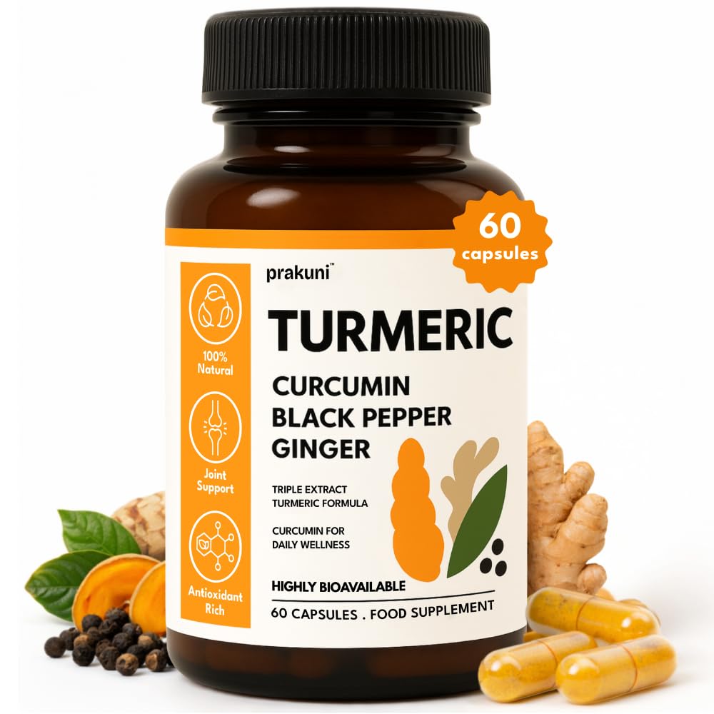 Turmeric Curcumin 690mg Capsules with Piperine (Black Pepper) & Ginger Root Extract | 95% Curcuminoids from Curcuma Longa | Anti-Inflammatory Joint Support Supplement for Men & Women | High Absorption Formula | Immunity & Antioxidant Support | 100% Natural | 60 Veg Capsules-image-22