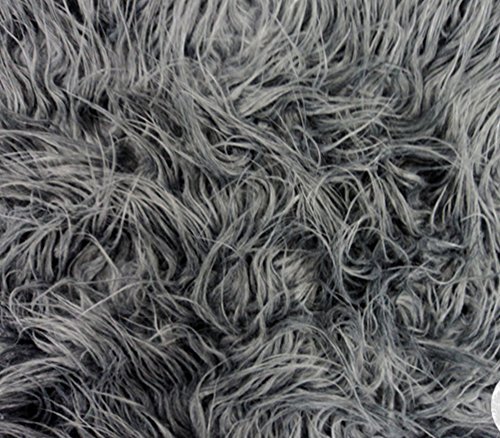 Mongolian Fabric Faux Fur Gray / 58
