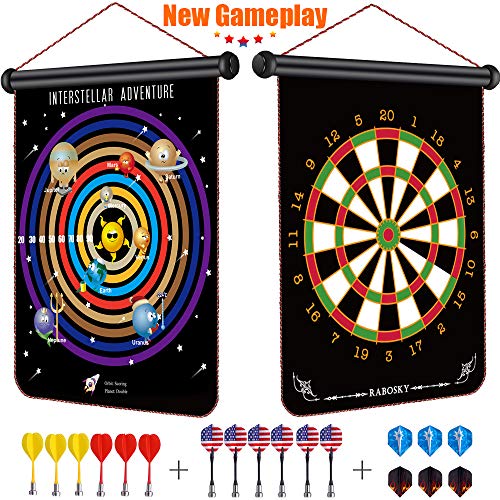 Rabosky Magnetic Dart Board for Kids, Interstellar Adventure Gameplay Dart Game for Kid