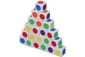 Lianglide Color Dot Dice, 24 Pcs Teaching Primary and Secondary Colors Dice for Learning