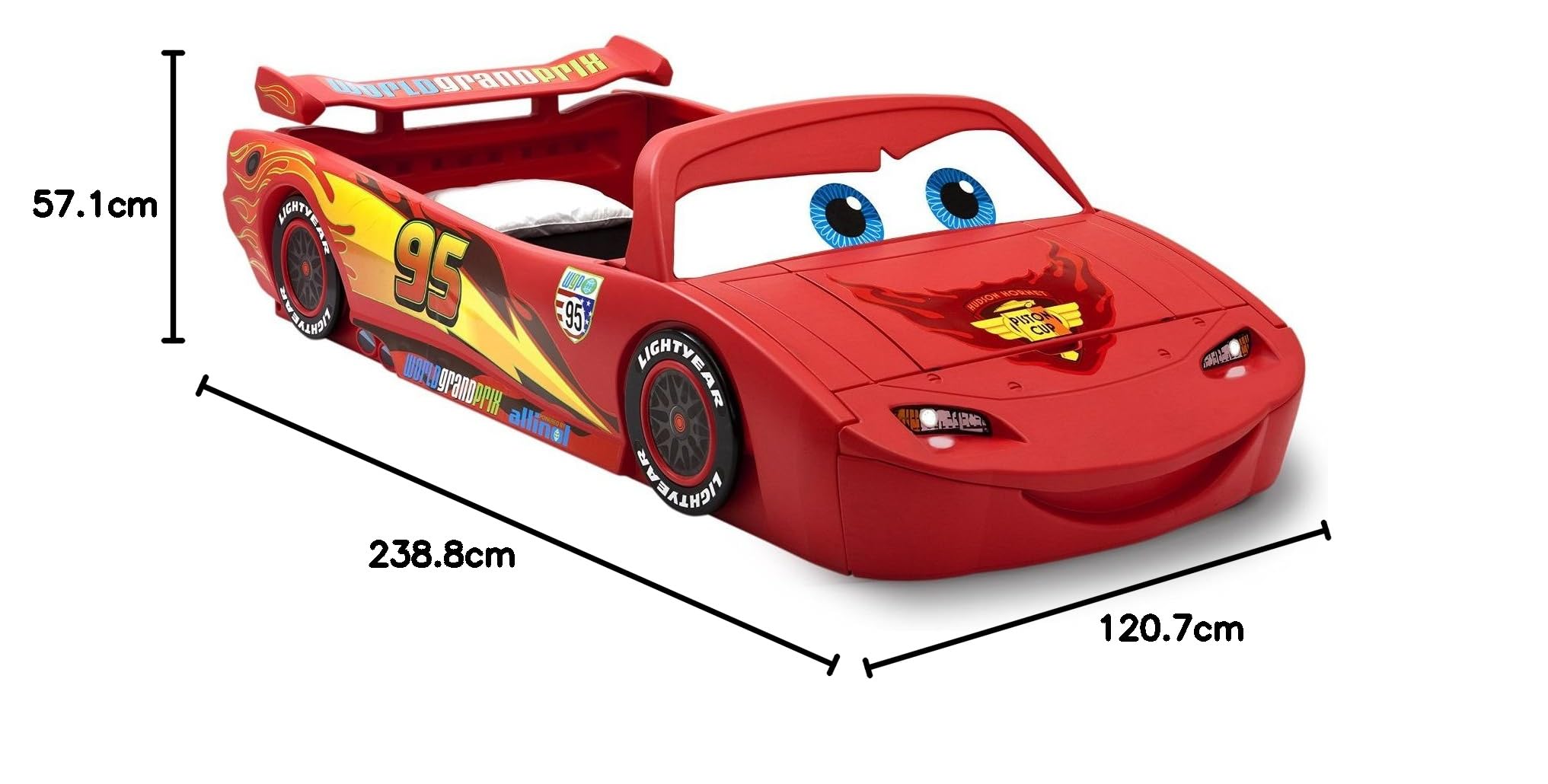 i+【引取大歓迎】 Delta ディズニー ピクサー カーズ ベットフレーム ディズニー ピクサー カーズ 子供ベッド 男の子 1歳半から