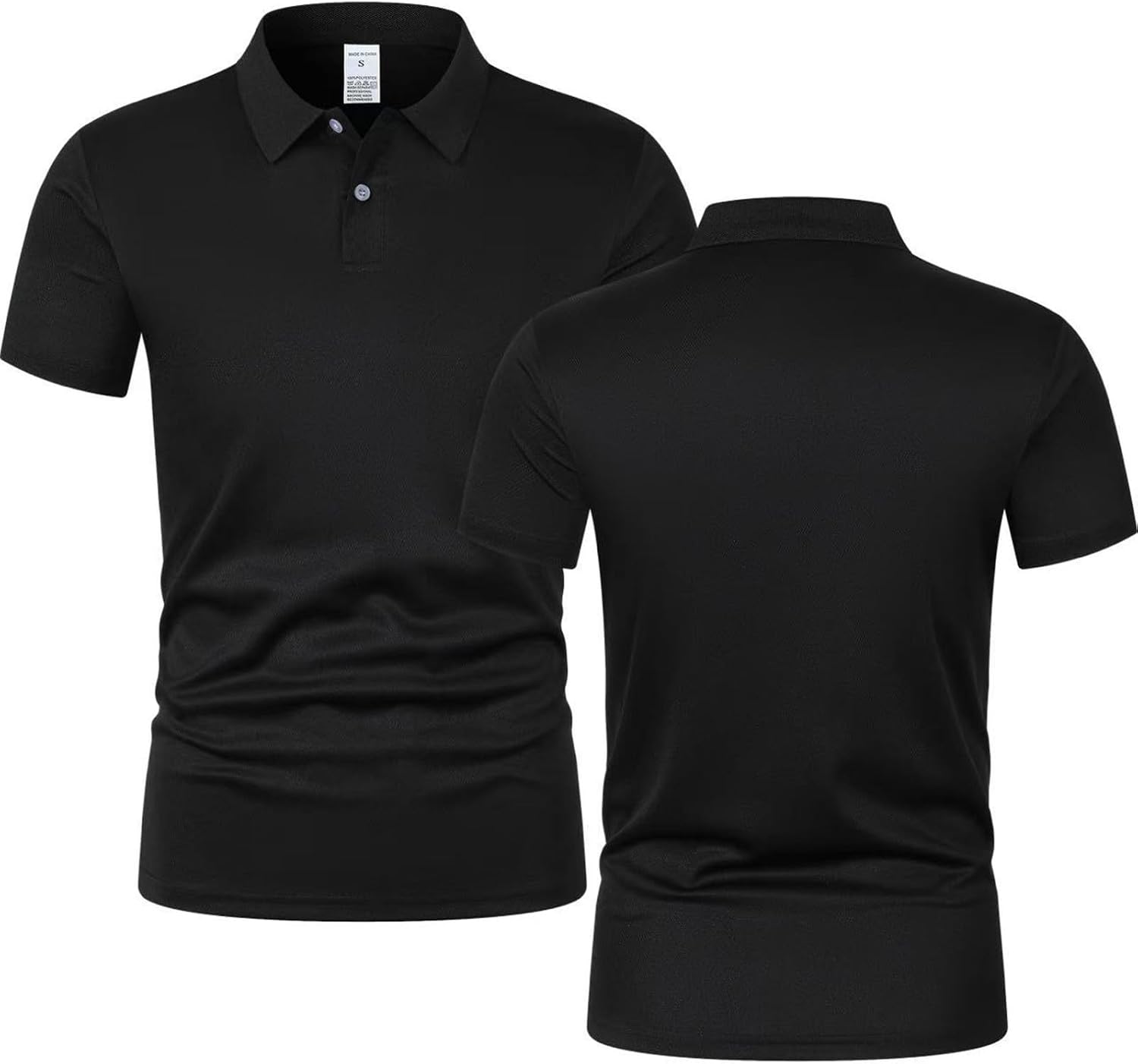 Mens Business Casual Shirt Short Sleeve Sports Golf Tennis T-Shirt Summer Button Up Collared Tshirts