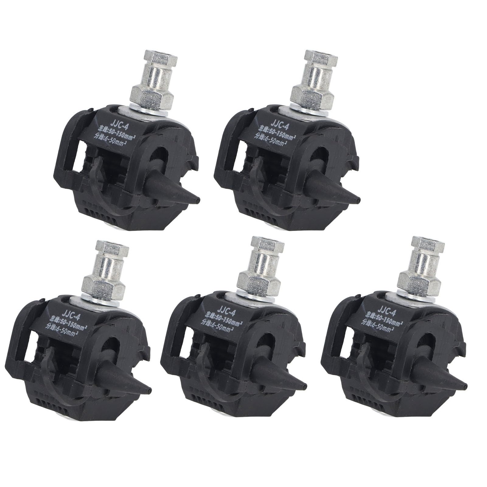 Insulation Piercing Connector, 5Pcs 1KV No Peeling Piercing Clamp Insulated Pierce Tap Connector High Low Voltage Cable Splitter (JJC-4)