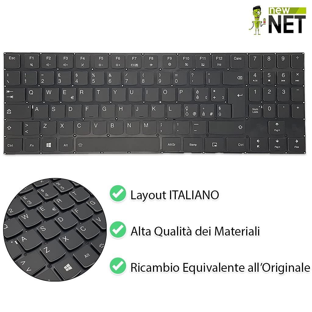new net Keyboards - Tastiera Italiana Compatibile con Notebook Lenovo Legion Y530 Y530-15ICH Y530-15ICH-1060 Y540 Y540-15 Y540-15irh 81SX 81SY Y7000P Y7000P-1060