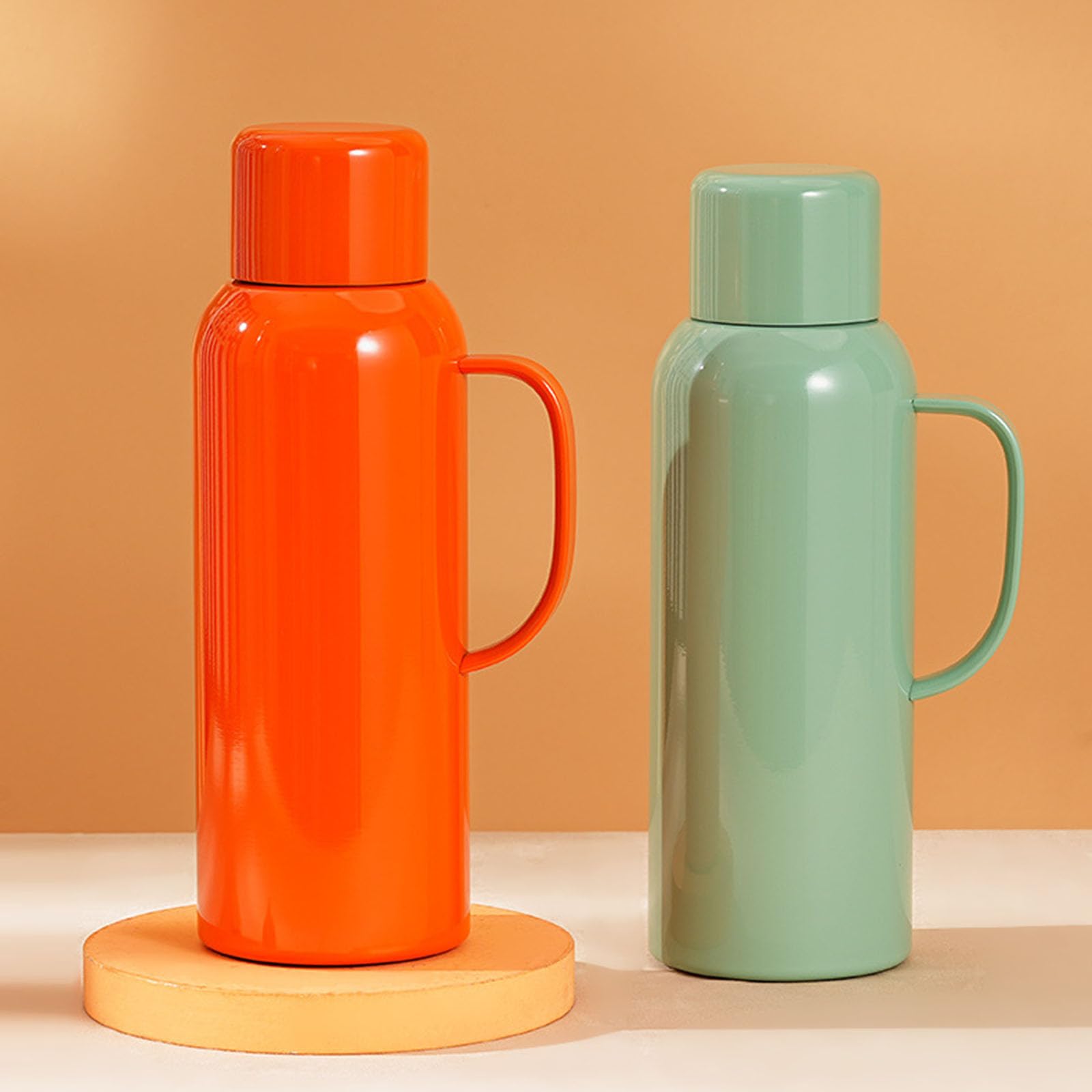 Taza de viaje aislada con visualización de temperatura, práctico café de 600 ml, aislado para bebidas frías, largas horas