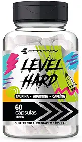 Pré Treino Level Hard Cafeina Taurina Arginina 500Mg 60 Cápsulas - Ecomev (1 Unidade)