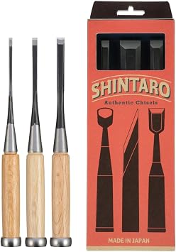 SHINTARO Authentic Japanese Chisel Set of 3 Pieces, 3mm,6mm,9mm 3mm-6mm-9mm