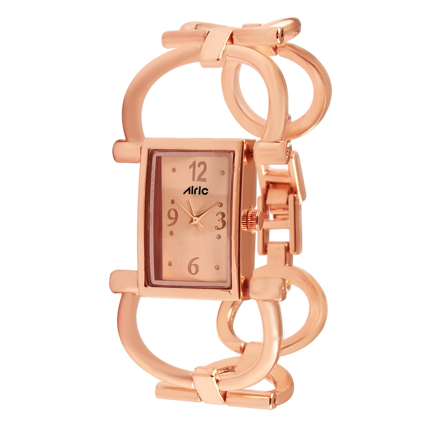 Alric (QUAD Stylish Ladies Watch for Girls | Glossy Metallic Finish Bracelet Watch | Analog Quartz with Jewels | Trendy Square Dial | Elegant Watch for Women (Rose Gold) (B0D9S8YX91) Amazon Price History, Amazon Price Tracker