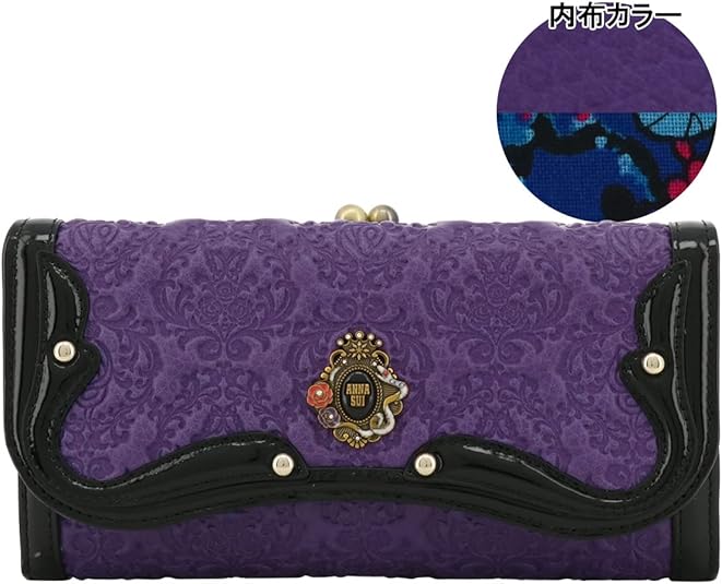 Amazon | [ANNA SUI] [アナスイ] 長財布 がま口 本革 レディース