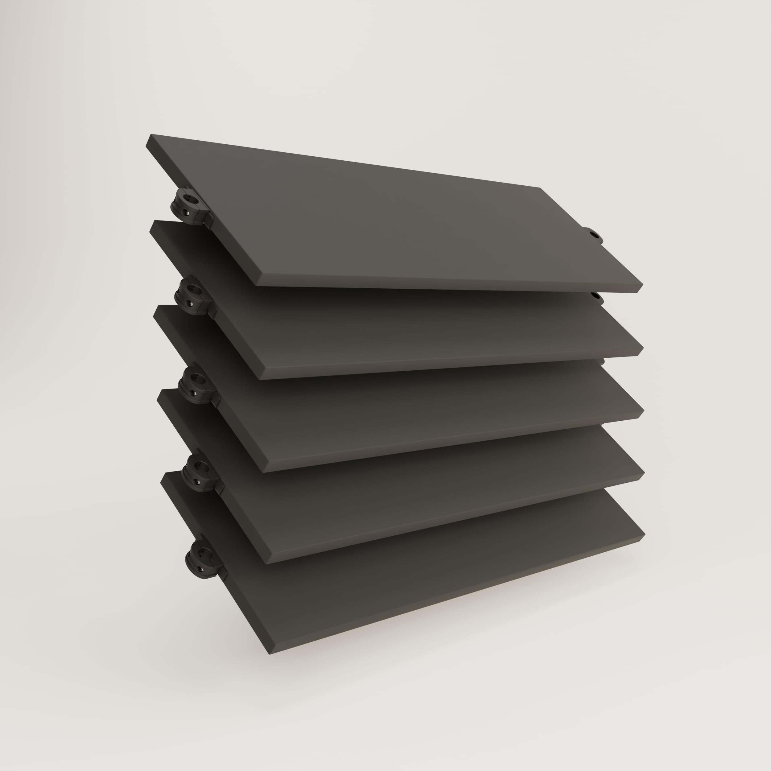 pamo Adjustable Closet Organizer Shelf Board Black – 36 x 12 Inch – 5 Piece Set – Wardrobe Shelf Board for Open Closet System – Scratch Resistant Easy