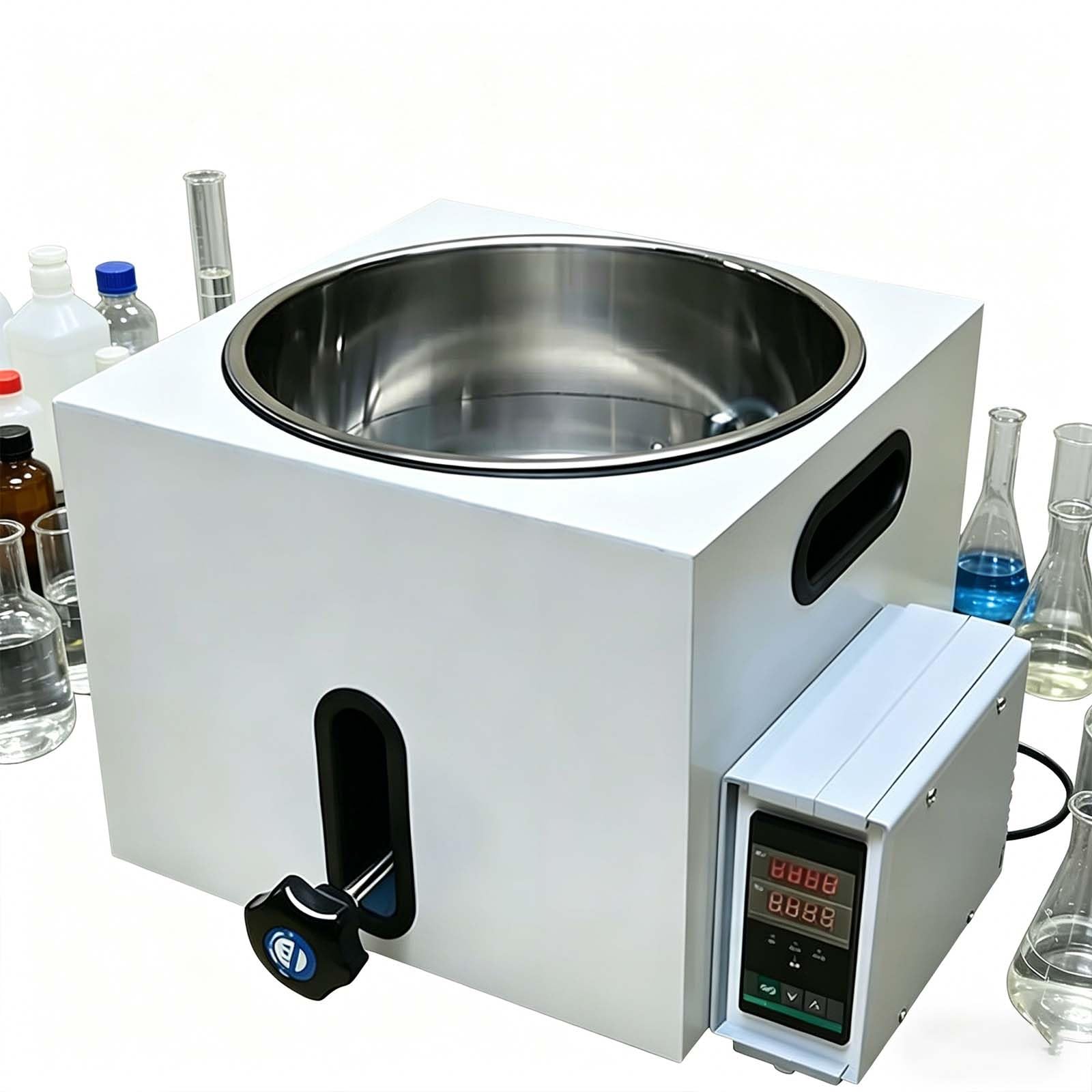 Cyfrowa kąpiel wodna do laboratoriów, garnek do kąpieli z wodą i olejem, maks. 250℃ precyzja ± 1℃, stal nierdzewna, opcje 2 l/3 l / 5 l