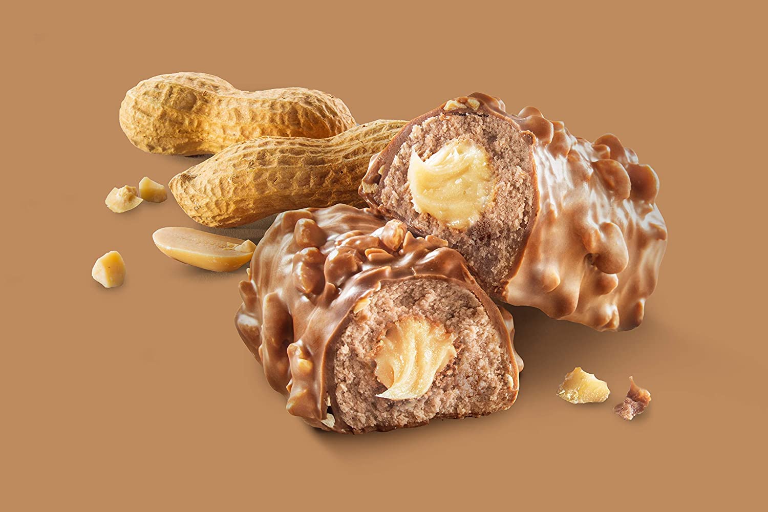 Multipower Protein Delight Eiweißriegel – 18 x 35 g Protein Riegel Box (630 g) – Leckerer Energieriegel – Salty Peanut Caramel (Packung mit 2)