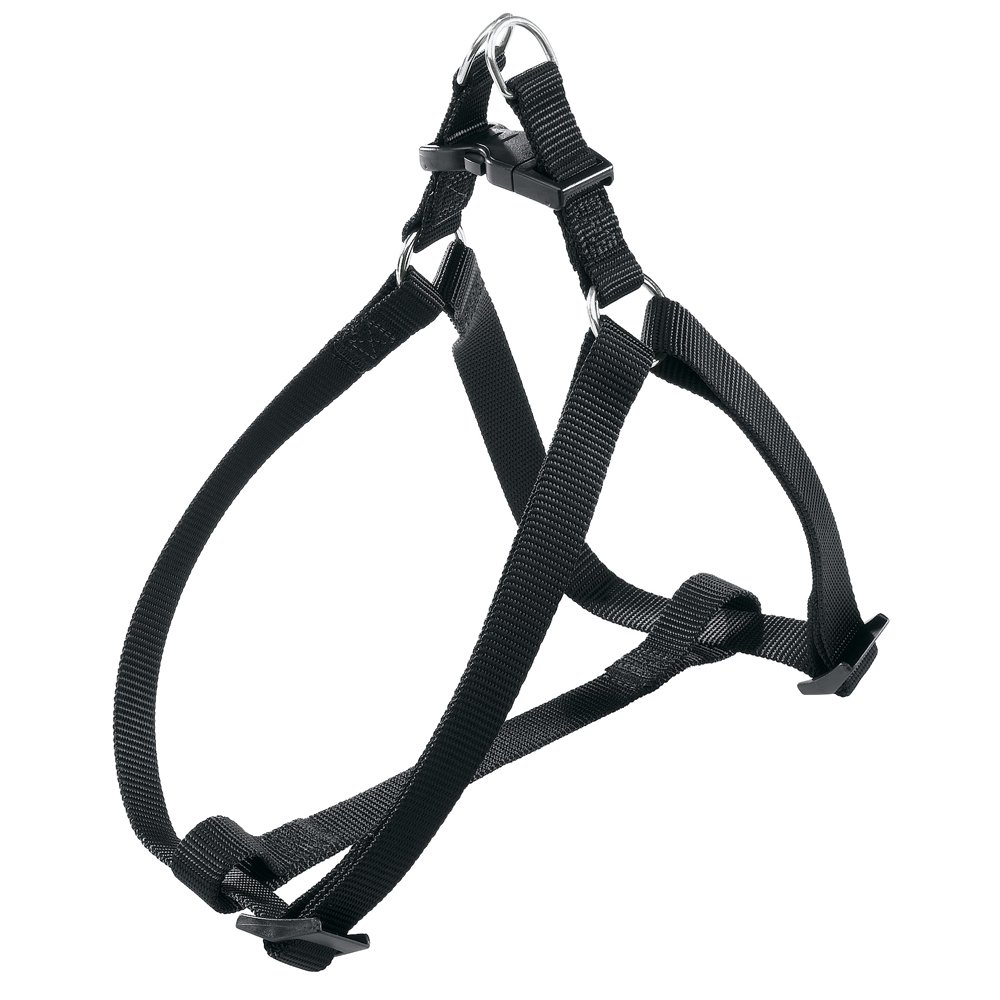 Ferplast Dog Harness Medium EASY M, Adjustable Dog Harness, Easy to Wear, 45-63 cm. Black