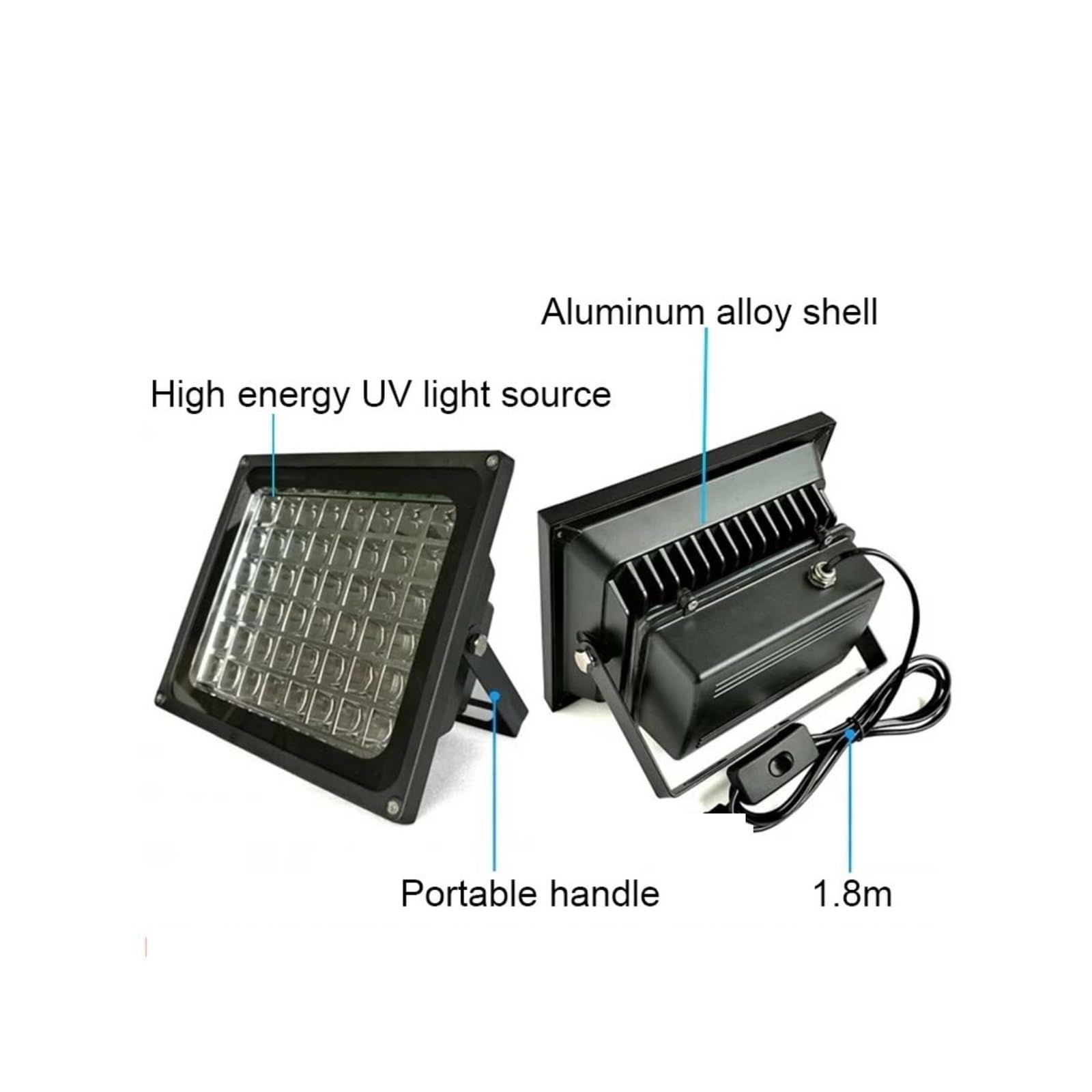 lámpara de curado UV, Lámpara Ultravioleta De Curado LED UV 50W, 100W, 405nm, 395nm, 365nm, For Impresora 3D SLA DLP, Reparación PCB Resina, Aceite Verde, Trabajo Hecho A Mano, DIY(395nm,100W)