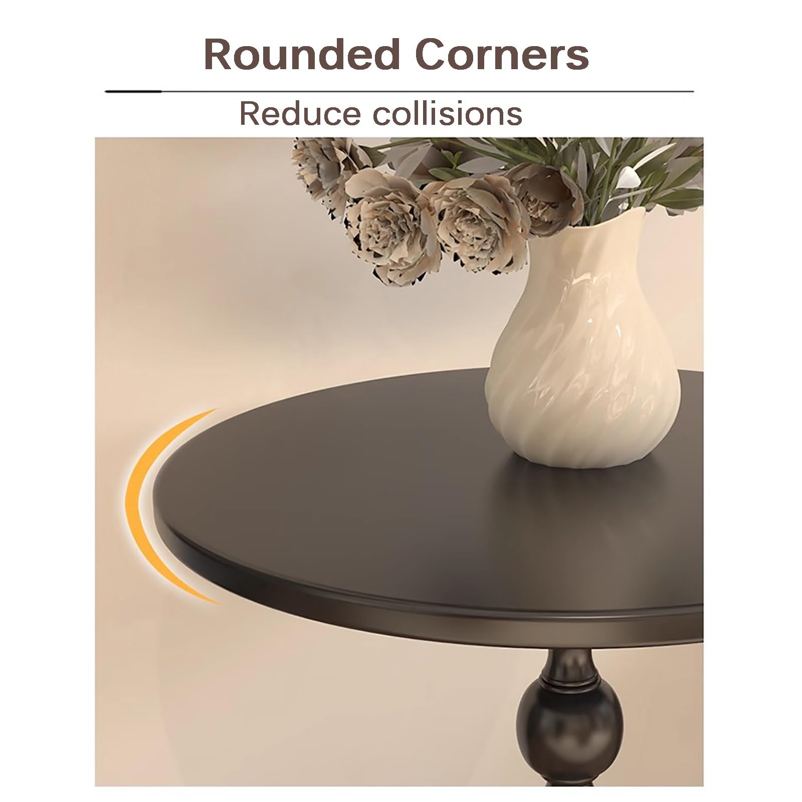 Metalen ronde bijzettafel, kleine drinktafel voor kleine ruimtes, matte