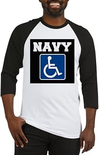CafePress Navy Disabled Handicapped Veteran Baseball Shirt